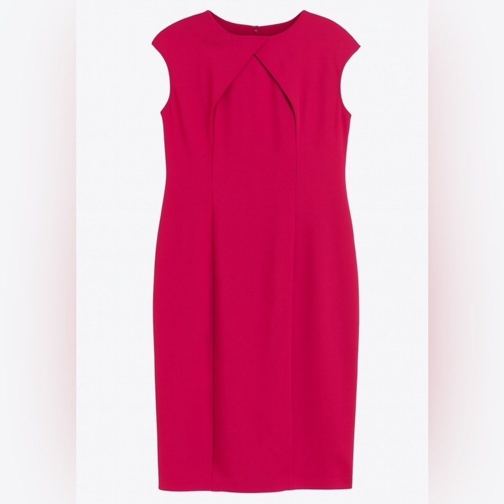 New York & Company NWT Fuchsia Sheath Dress Large Career Cocktail MSRP $70